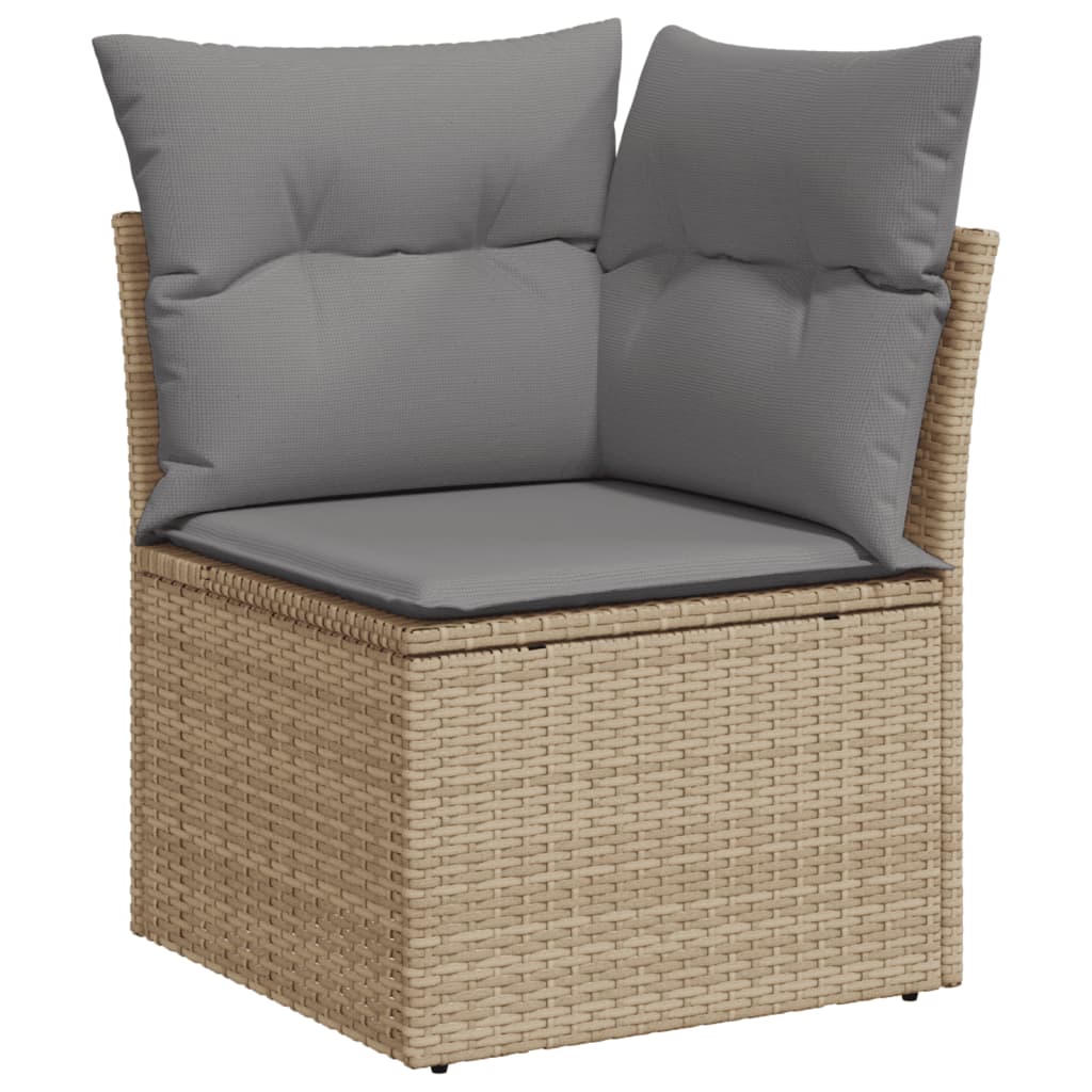 5Dílná Zahradní Sedací Souprava S Poduškami Béžová Polyratan
