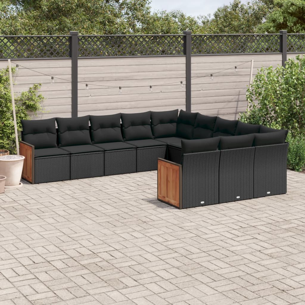 12Dílná Zahradní Sedací Souprava S Poduškami Béžová Polyratan