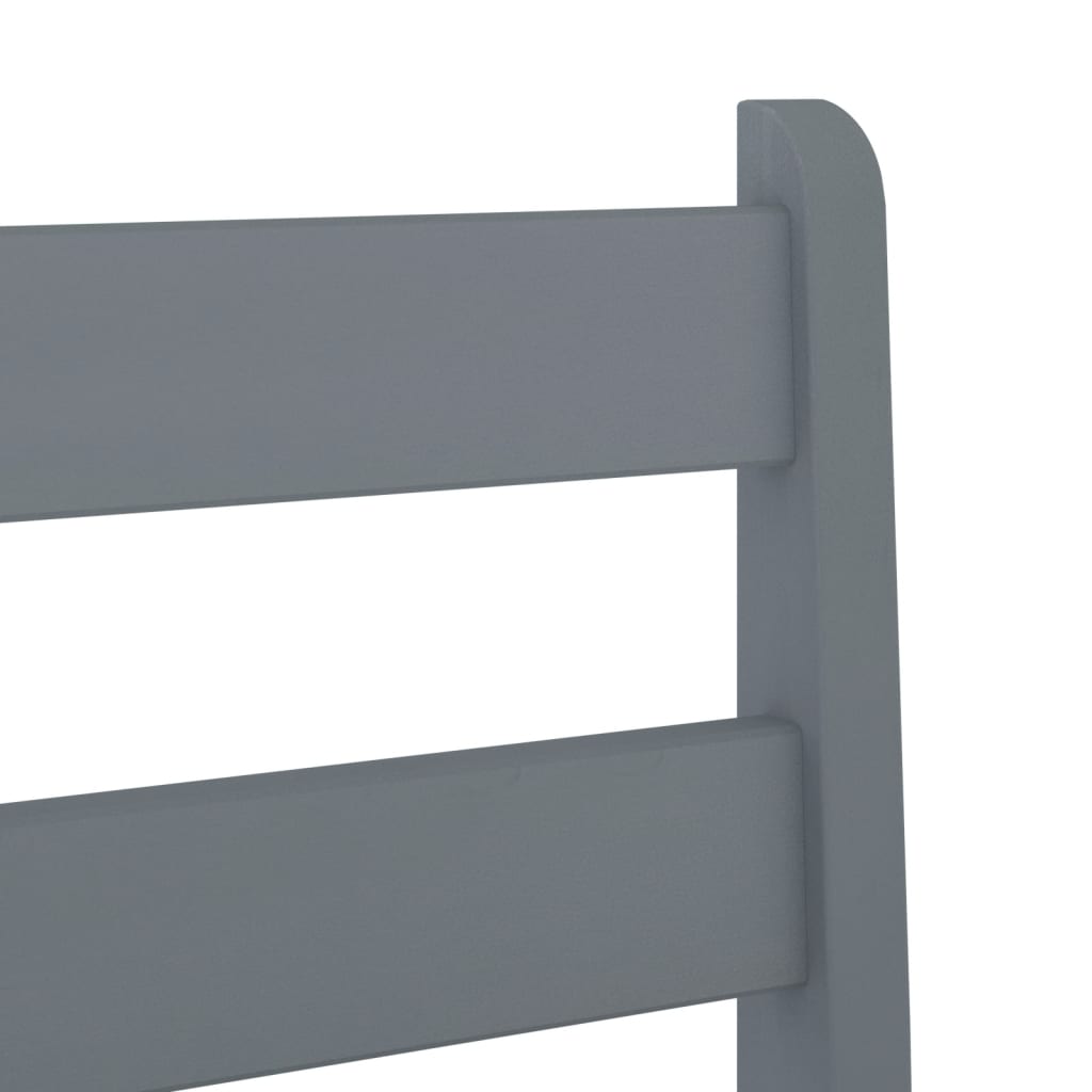 Barové Židle 2 Ks Šedé Masivní Borové Dřevo Šedá