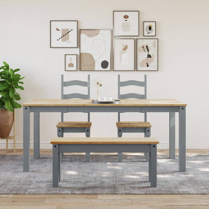Jídelní Stůl Panama Šedý 180 X 90 X 75 Cm Masivní Borové Dřevo