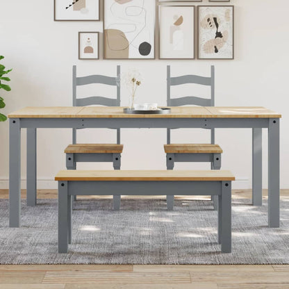Jídelní Stůl Panama Šedý 180 X 90 X 75 Cm Masivní Borové Dřevo