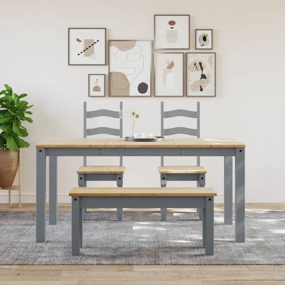 Jídelní Lavice Panama Šedá 105X30X45 Cm Masivní Borové Dřevo Antracitová