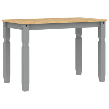 Jídelní Stůl Corona Šedý 112 X 60 X 75 Cm Masivní Borové Dřevo Černá