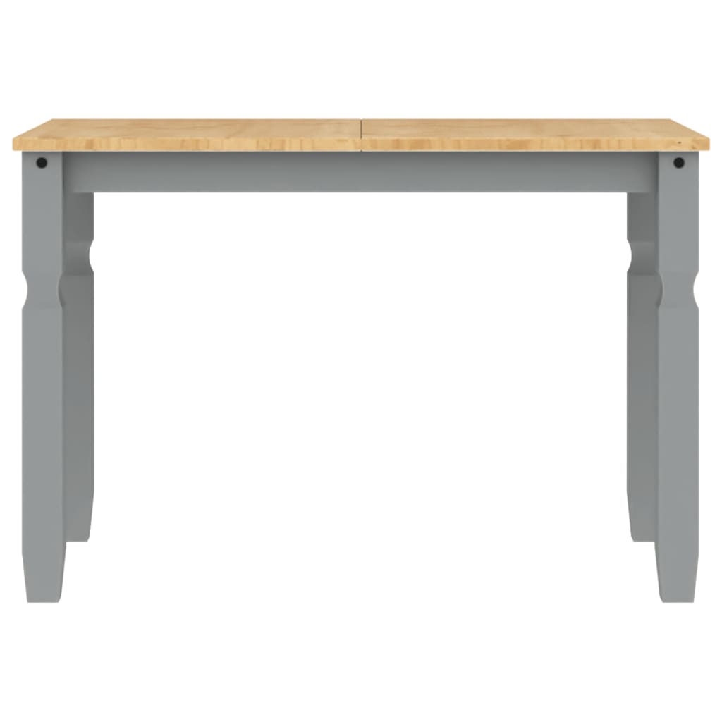 Jídelní Stůl Corona Šedý 112 X 60 X 75 Cm Masivní Borové Dřevo Černá