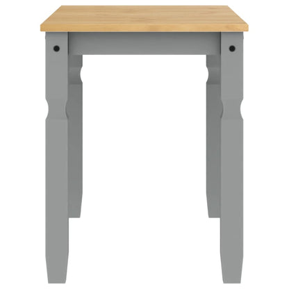 Jídelní Stůl Corona Šedý 112 X 60 X 75 Cm Masivní Borové Dřevo Černá