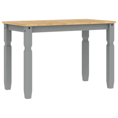 Jídelní Stůl Corona Šedý 112 X 60 X 75 Cm Masivní Borové Dřevo Černá