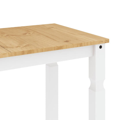 Jídelní Stůl Corona Bílý 112 X 60 X 75 Cm Masivní Borové Dřevo Bílá A Černá