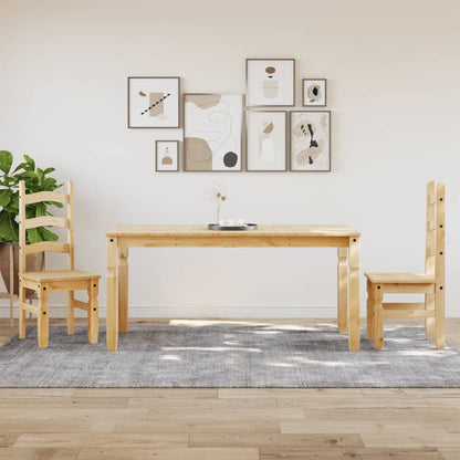 Jídelní Stůl Corona 160 X 80 X 75 Cm Masivní Borové Dřevo Černá