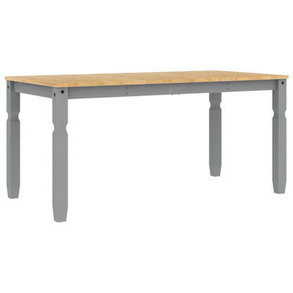 Jídelní Stůl Corona Šedý 160 X 80 X 75 Cm Masivní Borové Dřevo
