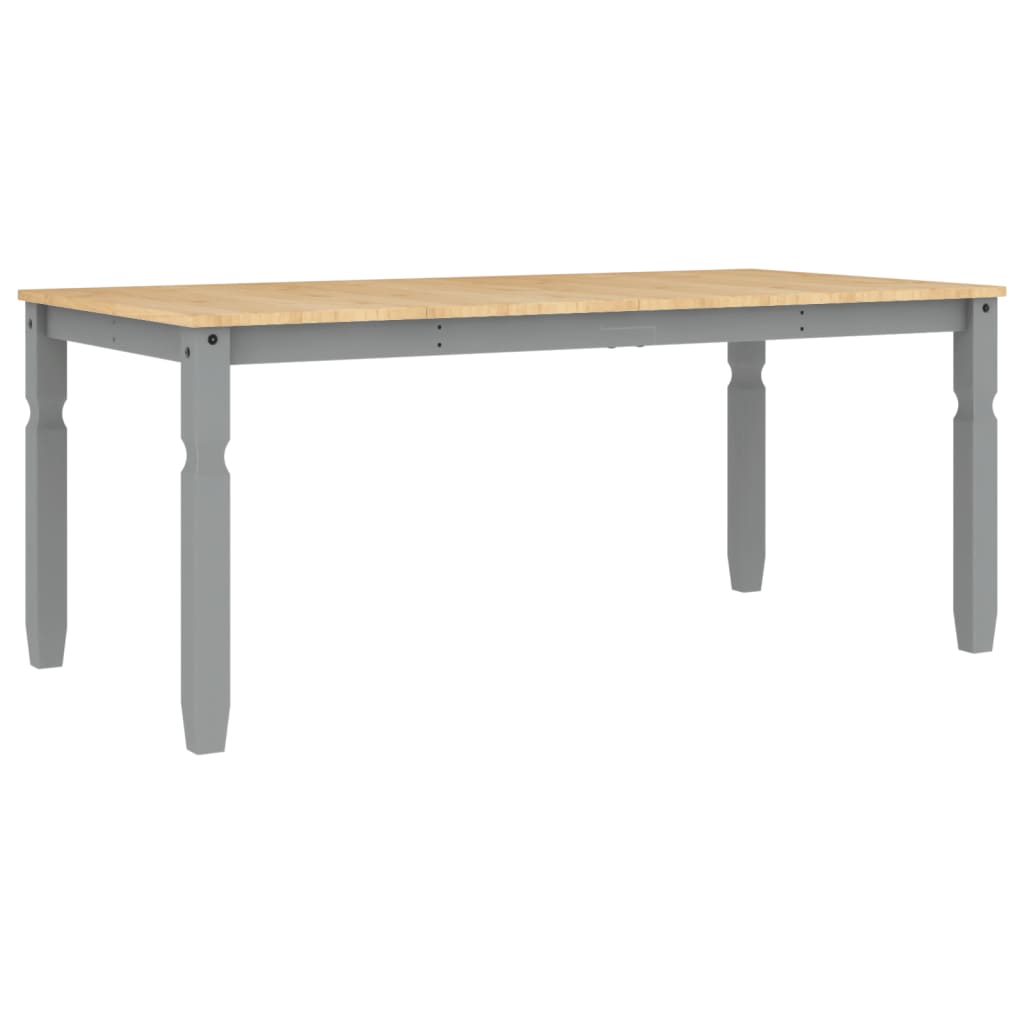 Jídelní Stůl Corona Šedý 180 X 90 X 75 Cm Masivní Borové Dřevo