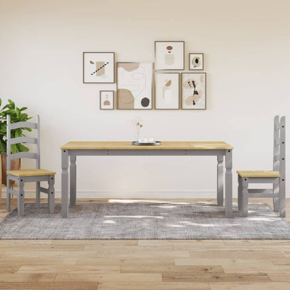 Jídelní Stůl Corona Šedý 180 X 90 X 75 Cm Masivní Borové Dřevo