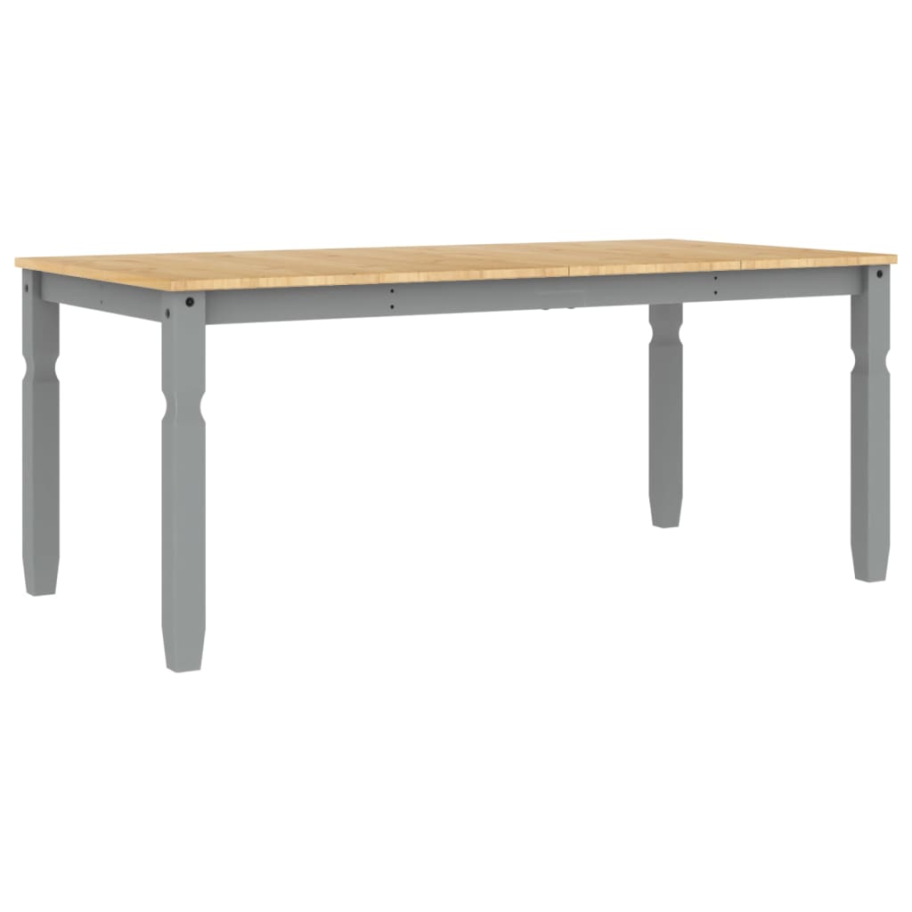 Jídelní Stůl Corona Šedý 180 X 90 X 75 Cm Masivní Borové Dřevo