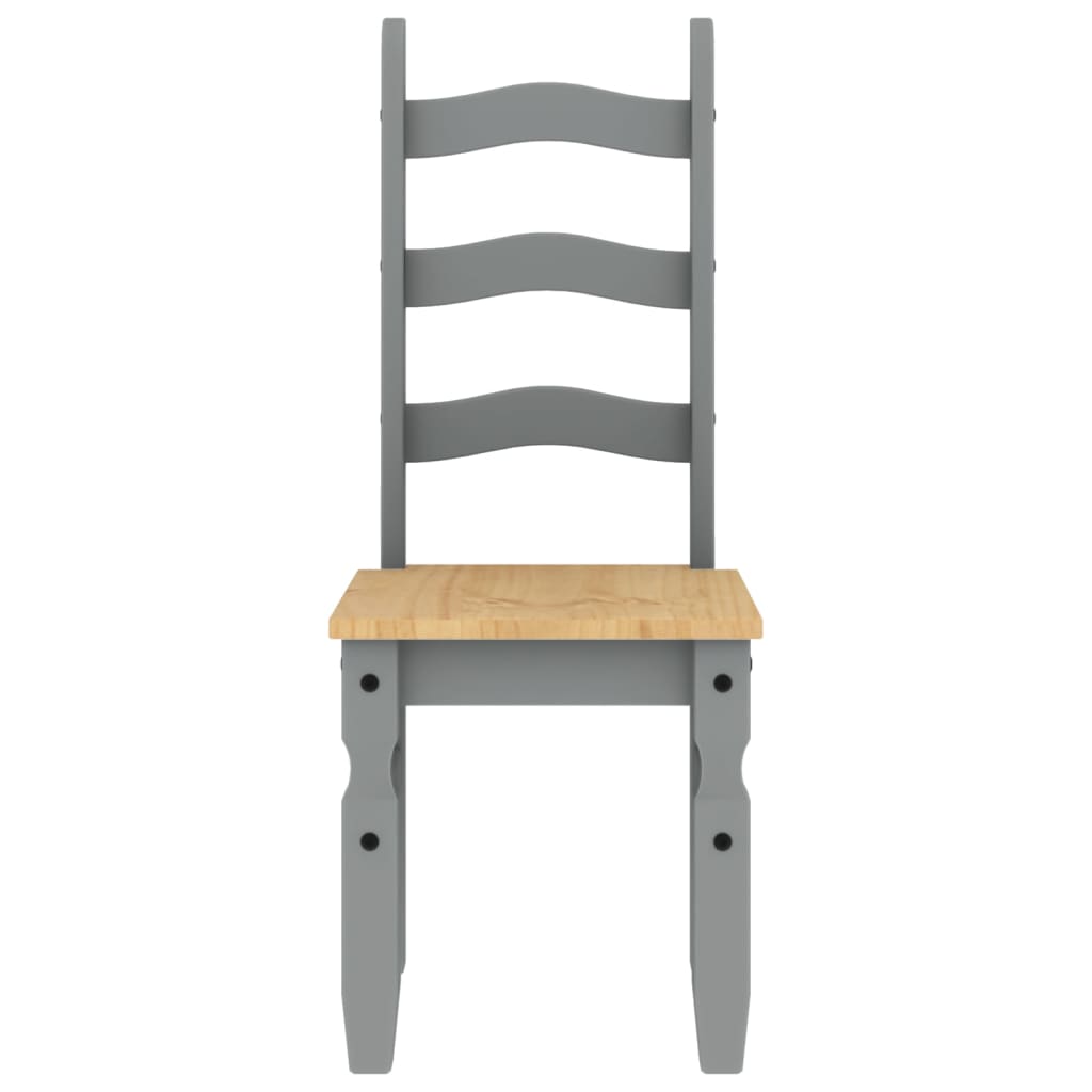 Jídelní Židle 2 Ks Corona Šedé 42X47X107 Cm Masivní Borovice Bílo-Šedá
