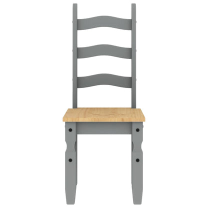 Jídelní Židle 2 Ks Corona Šedé 42X47X107 Cm Masivní Borovice Bílo-Šedá