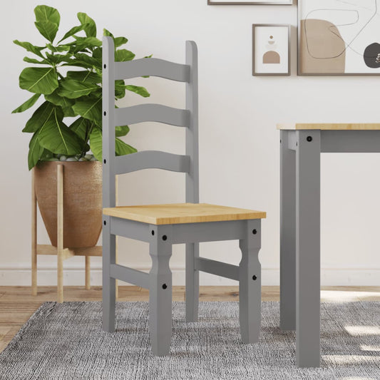 Jídelní židle 2 ks Corona šedé 42x47x107 cm masivní borovice