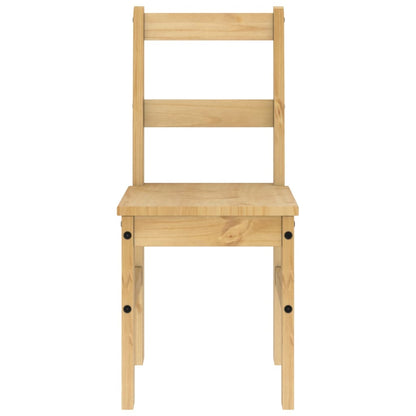 Jídelní Židle 2 Ks Panama 40 X 46 X 90 Cm Masivní Borovice Černá