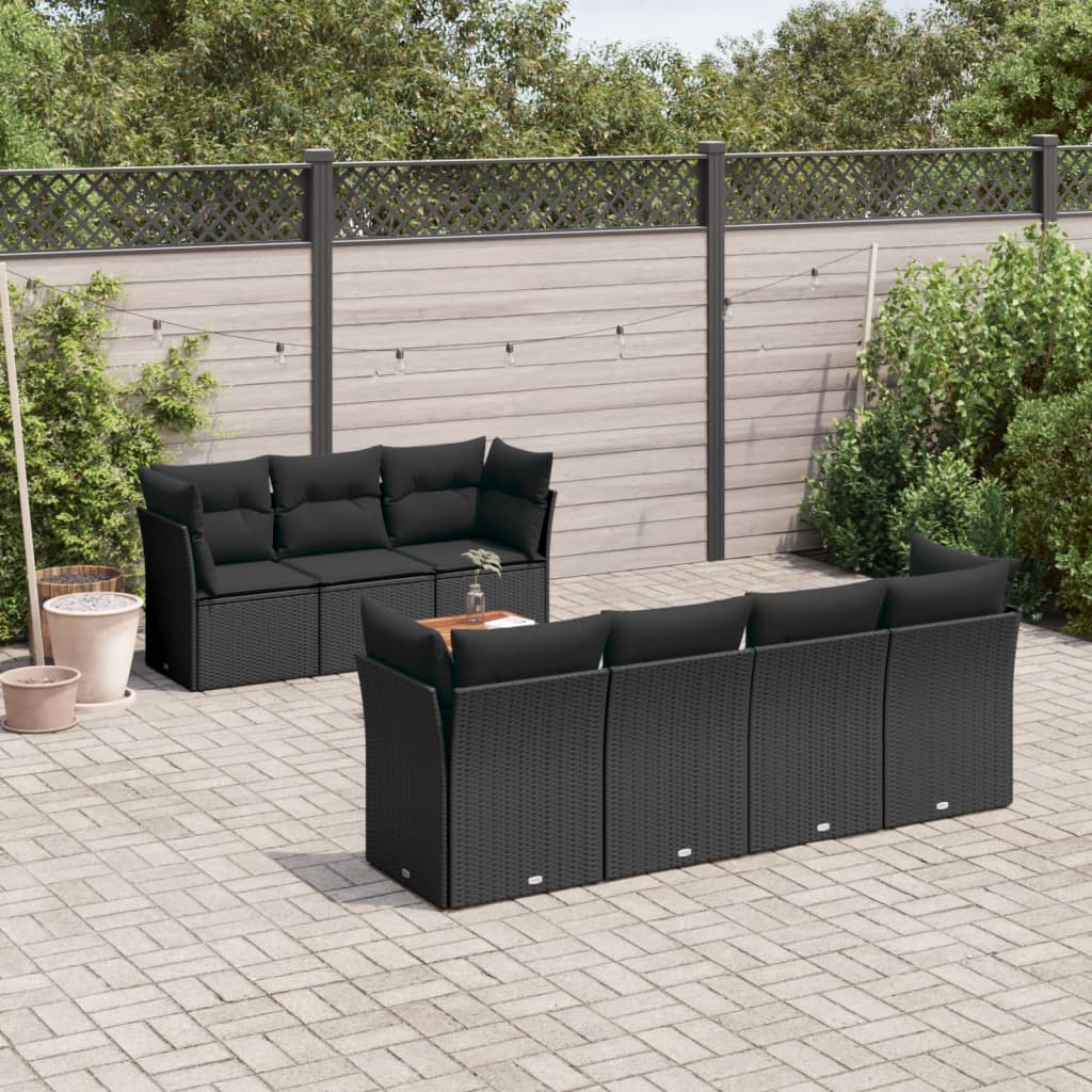 8Dílná Zahradní Sedací Souprava S Poduškami Béžová Polyratan