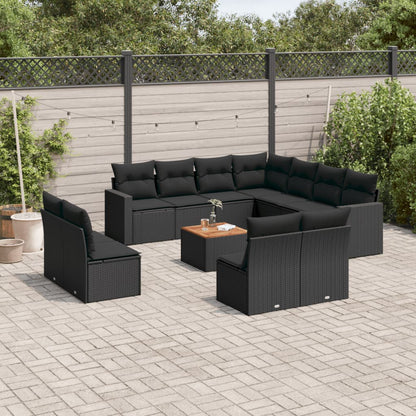 12Dílná Zahradní Sedací Souprava S Poduškami Béžová Polyratan