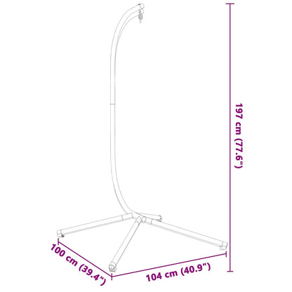 Stojan Na Závěsné Křeslo Vajíčko Antracitový Ocel
