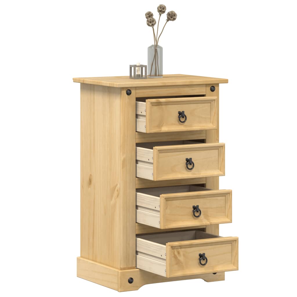 Noční Stolek Corona 53 X 39 X 84 Cm Masivní Borové Dřevo
