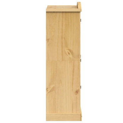 Šatní Skříň Corona 101 X 52 X 170 Cm Masivní Borové Dřevo Černá A Krémová