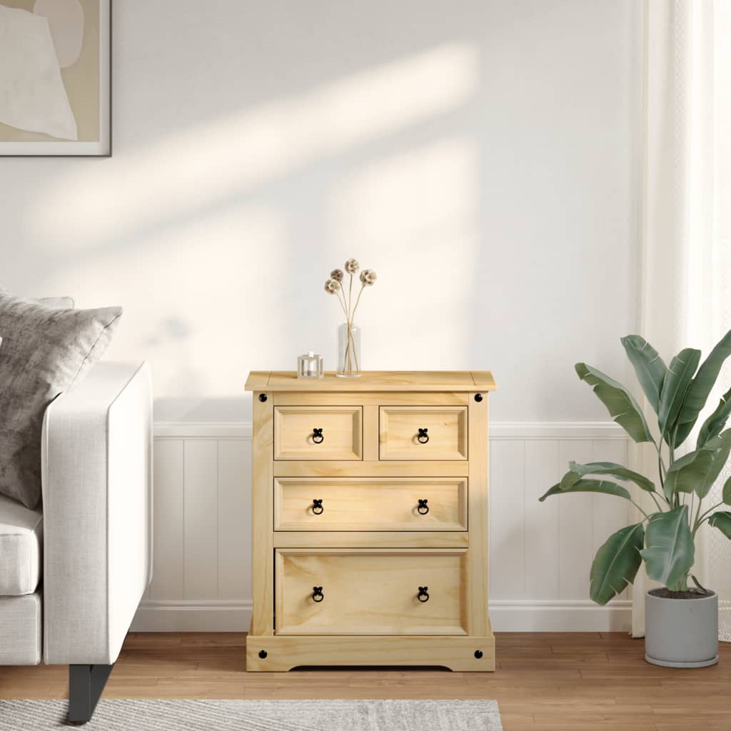 Komoda Corona 80 X 43 X 91 Cm Masivní Borové Dřevo
