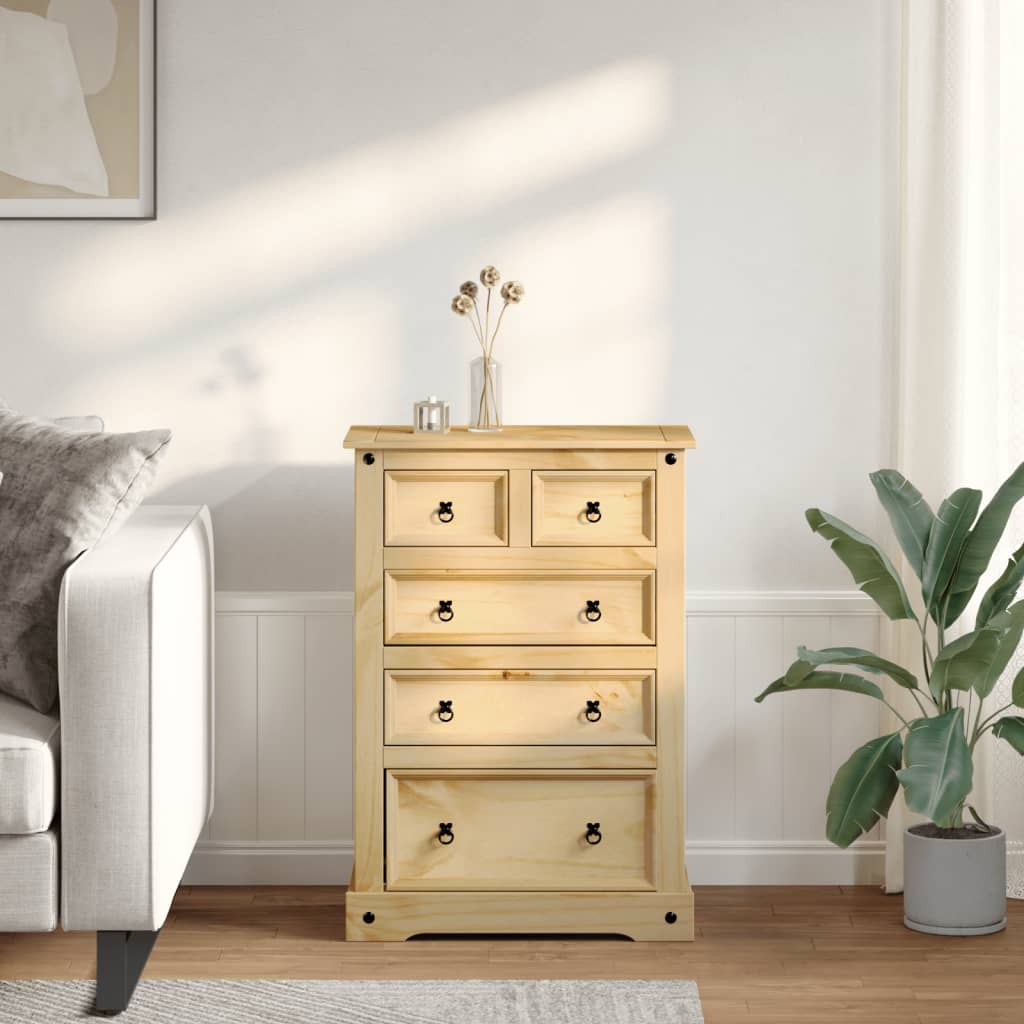 Komoda Corona 80 X 43 X 114 Cm Masivní Borové Dřevo