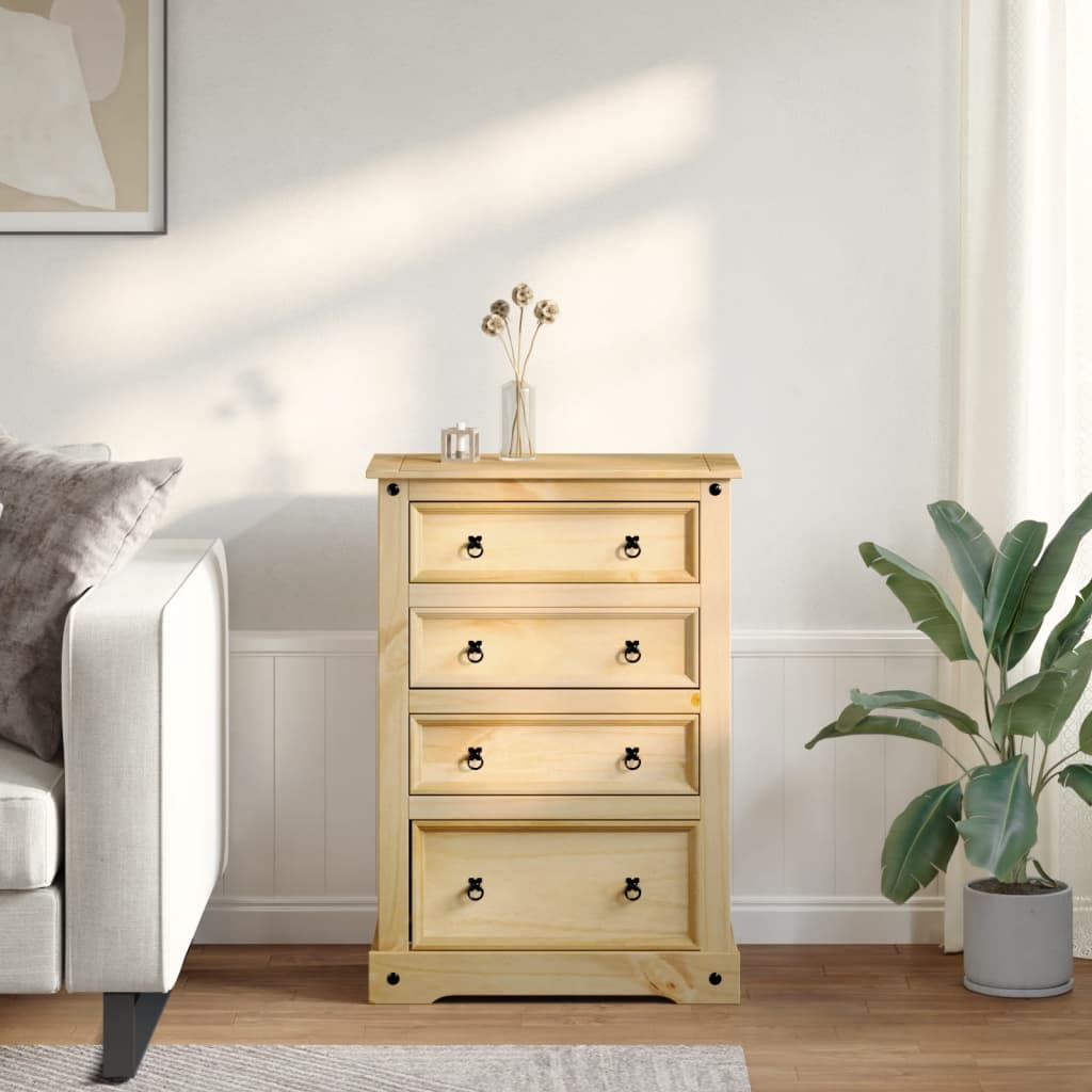 Komoda Corona 80 X 43 X 114 Cm Masivní Borové Dřevo