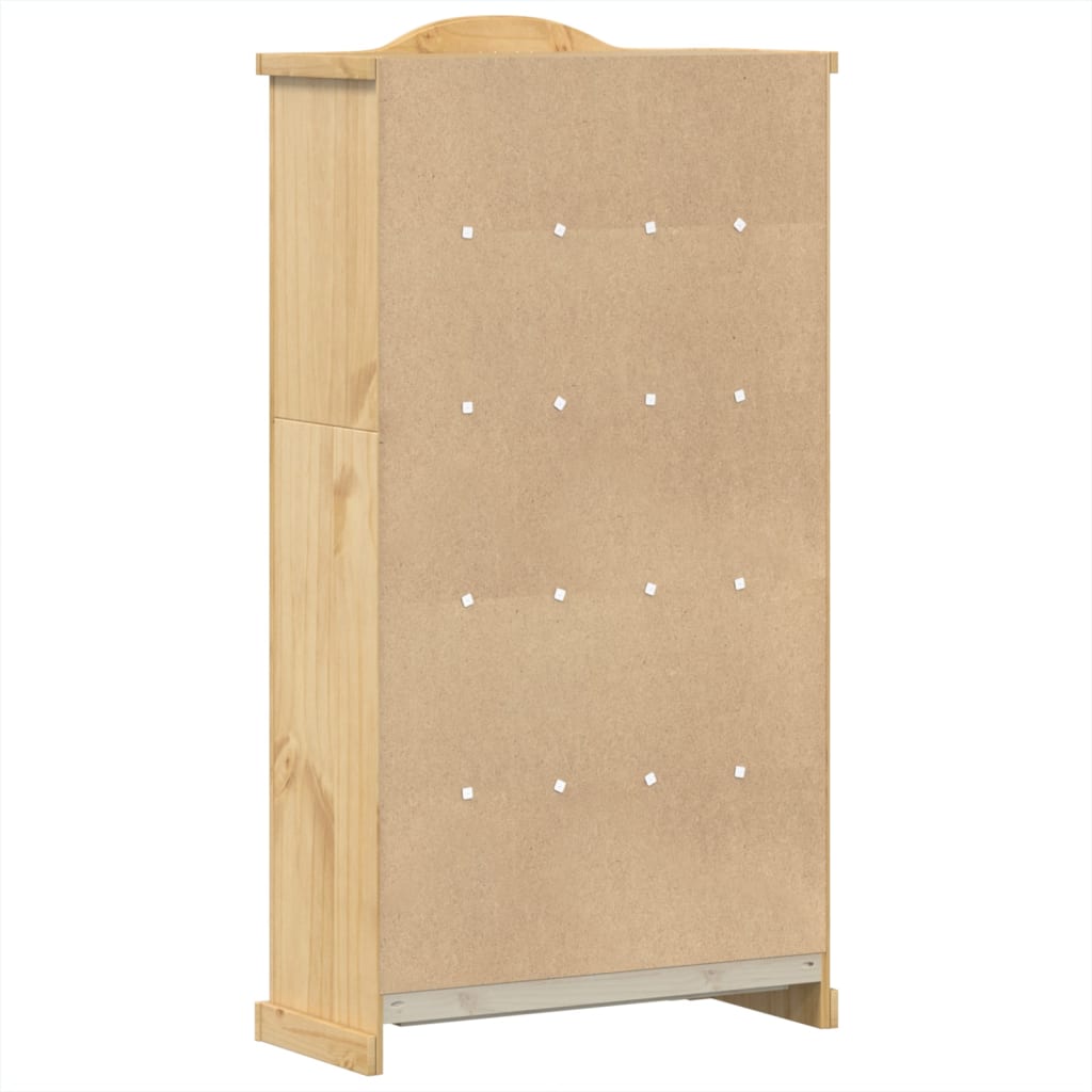 Prosklená Vitrína Corona 99 X 43 X 187 Cm Masivní Borové Dřevo