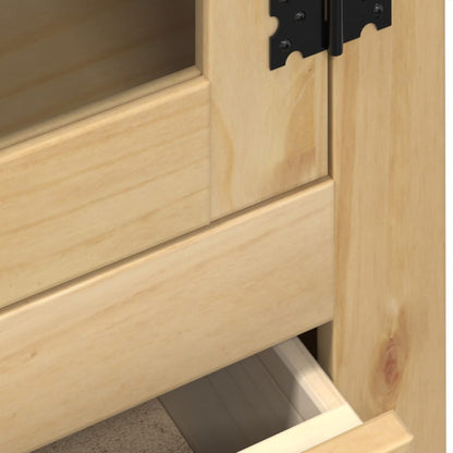 Prosklená Vitrína Corona 99 X 43 X 187 Cm Masivní Borové Dřevo