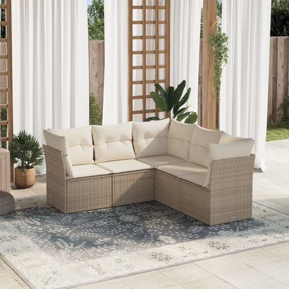 6Dílná Zahradní Sedací Souprava S Poduškami Černá Polyratan