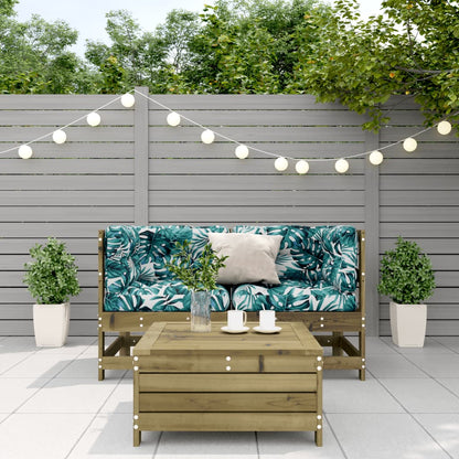 3Dílná Zahradní Sedací Souprava A Podušky Impregnovaná Borovice