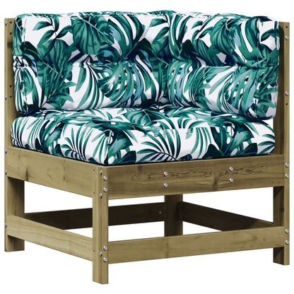 3Dílná Zahradní Sedací Souprava A Podušky Impregnovaná Borovice