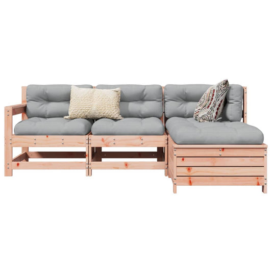 4Dílná Zahradní Sedací Souprava Masivní Dřevo Douglasky