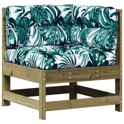 4Dílná Zahradní Sedací Souprava A Podušky Impregnovaná Borovice