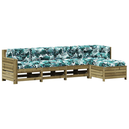 5Dílná Zahradní Sedací Souprava A Podušky Impregnovaná Borovice