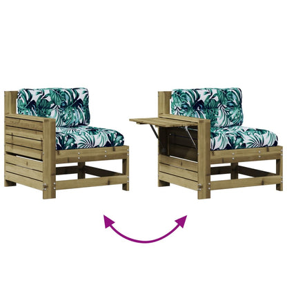 5Dílná Zahradní Sedací Souprava A Podušky Impregnovaná Borovice