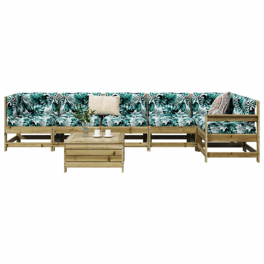 7Dílná Zahradní Sedací Souprava Impregnovaná Borovice