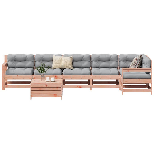 7Dílná Zahradní Sedací Souprava Masivní Dřevo Douglasky