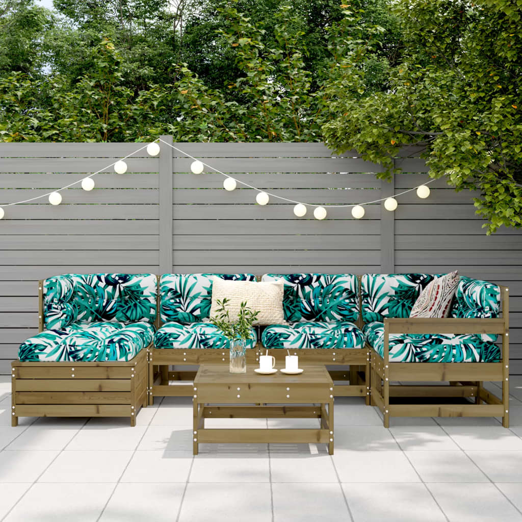 7Dílná Zahradní Sedací Souprava Impregnovaná Borovice