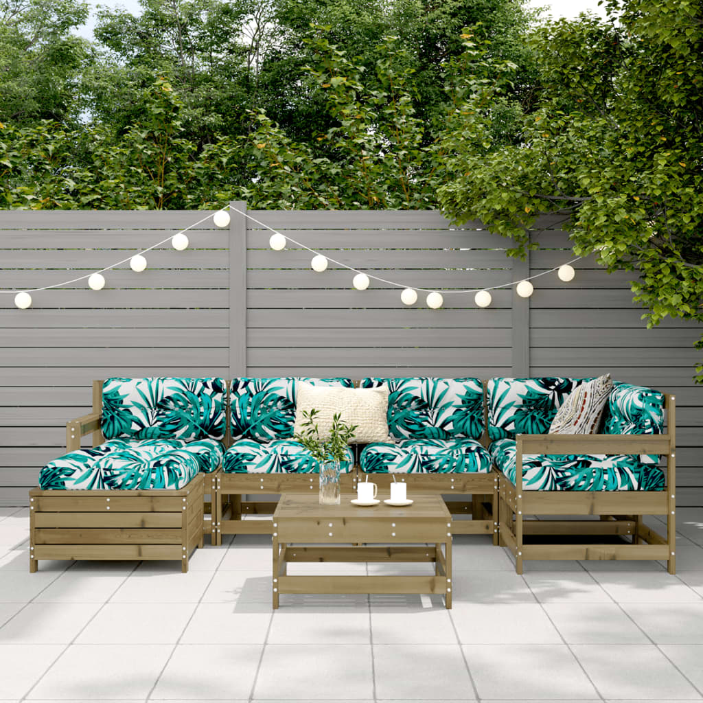 7Dílná Zahradní Sedací Souprava Impregnovaná Borovice