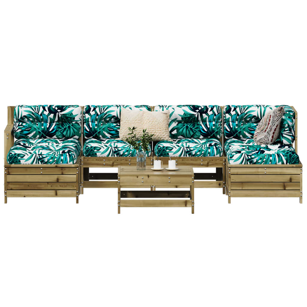 7Dílná Zahradní Sedací Souprava Impregnovaná Borovice