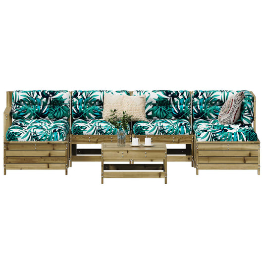 7Dílná Zahradní Sedací Souprava Impregnovaná Borovice