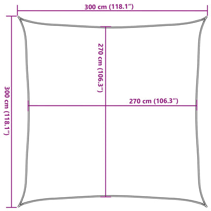 Stínicí Plachta 160 G/M² Čtverec Hdpe Světle Šedá