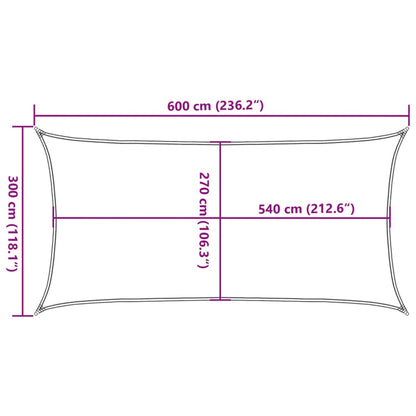 Plachta Proti Slunci 160 G/M² Obdélník Hdpe Světle Šedá