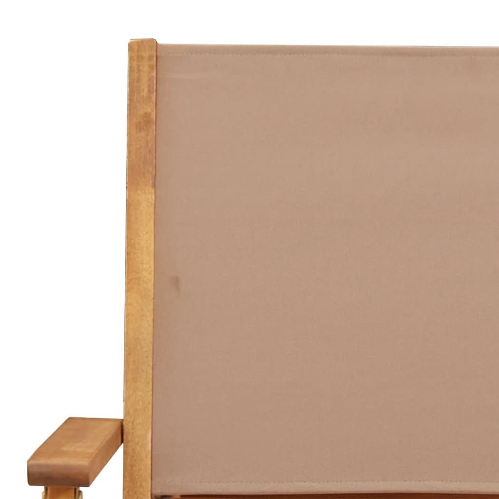 Skládací Zahradní Židle 8 Ks Textil A Masivní Dřevo