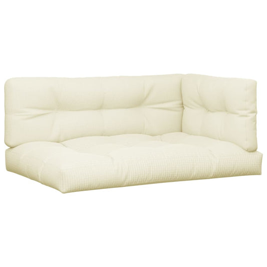 Podušky Na Palety 7 Ks Krémové Textil