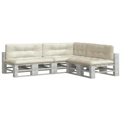 Podušky Na Palety 7 Ks Krémové Textil