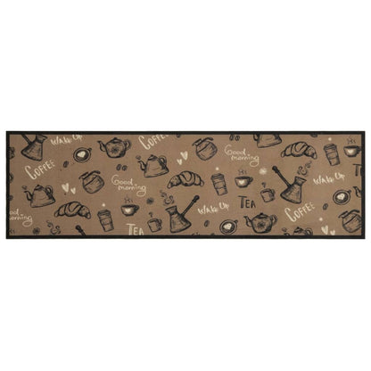 Kuchyňský Koberec Omyvatelný Ráno Hnědý Samet Tmavě Hnědá
