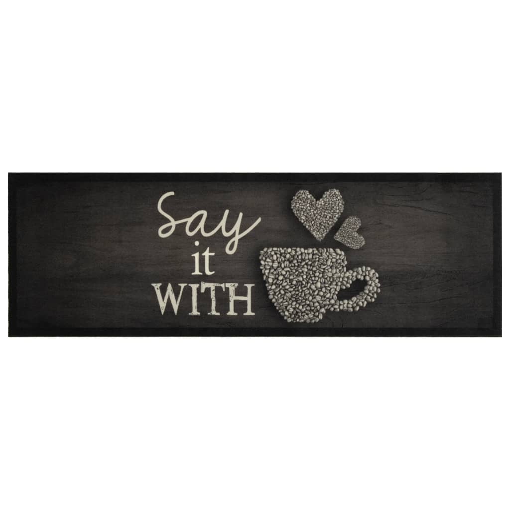 Kuchyňský Koberec Omyvatelný Šálek Černý Samet Šálek